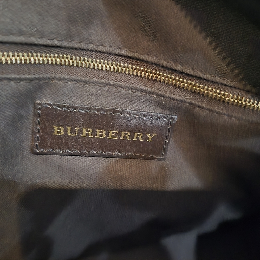 BURBERRY Haymarket Check  Satchel Bag Like New Condition - Picture 9 of 14
